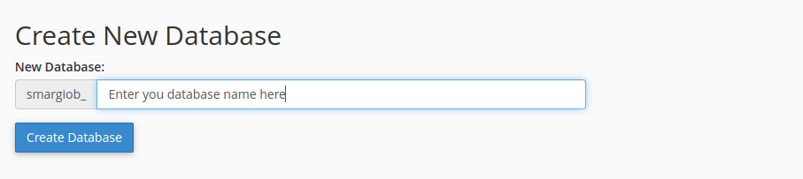 Creating a database