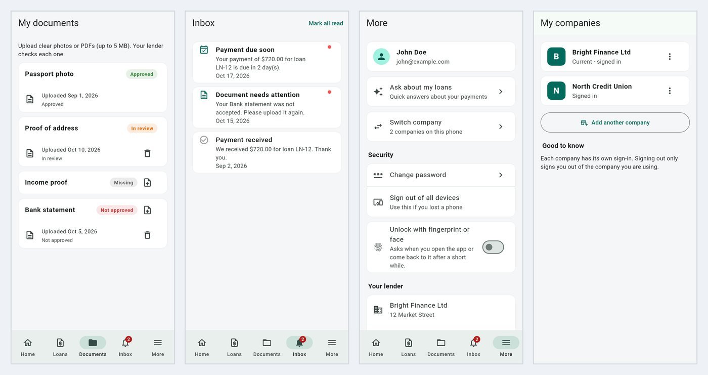 More app screens