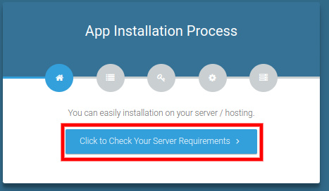 The installer welcome page