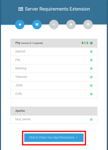 Server requirements check