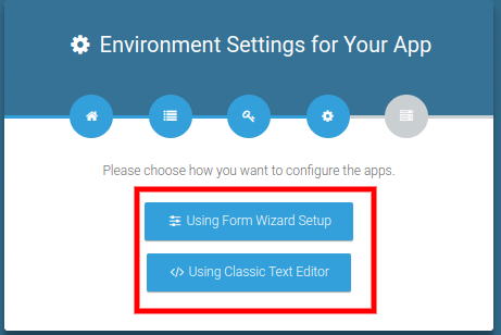 Choosing the form wizard
