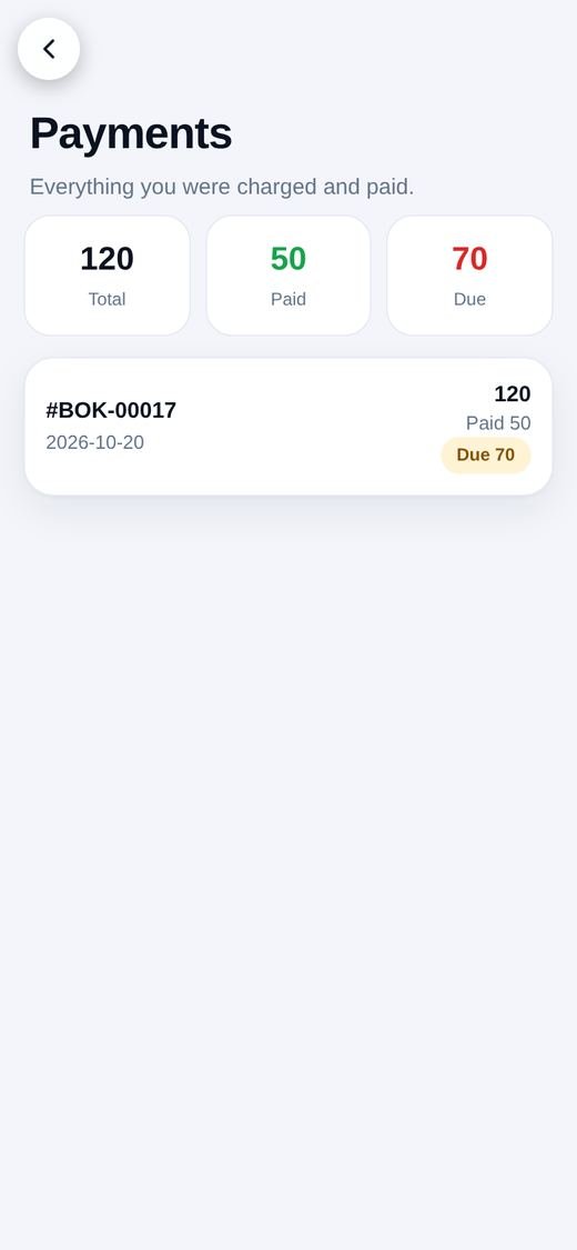 Payments and statement