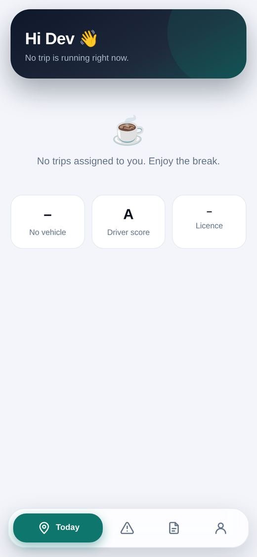 Driver trip details