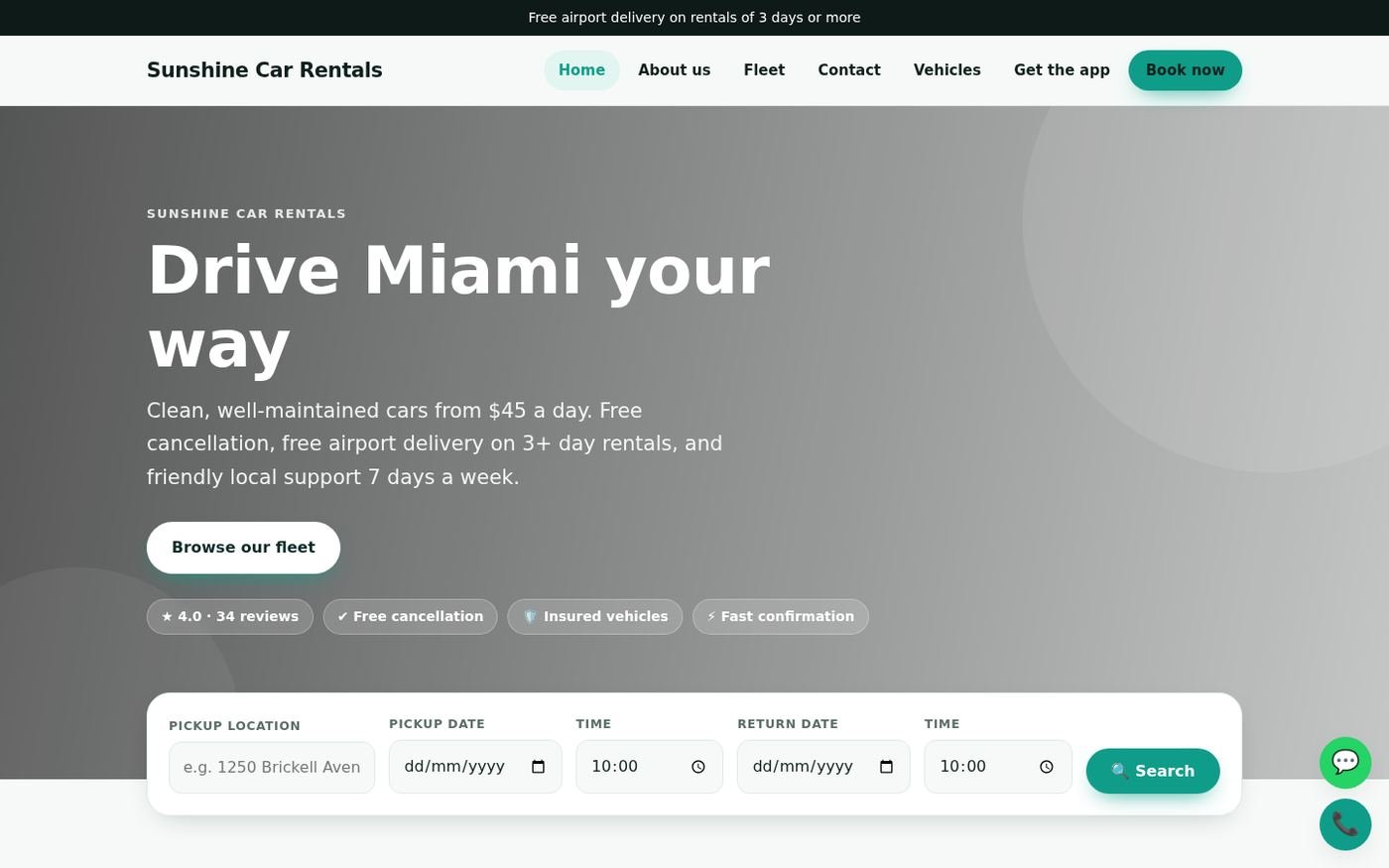 A published owner website