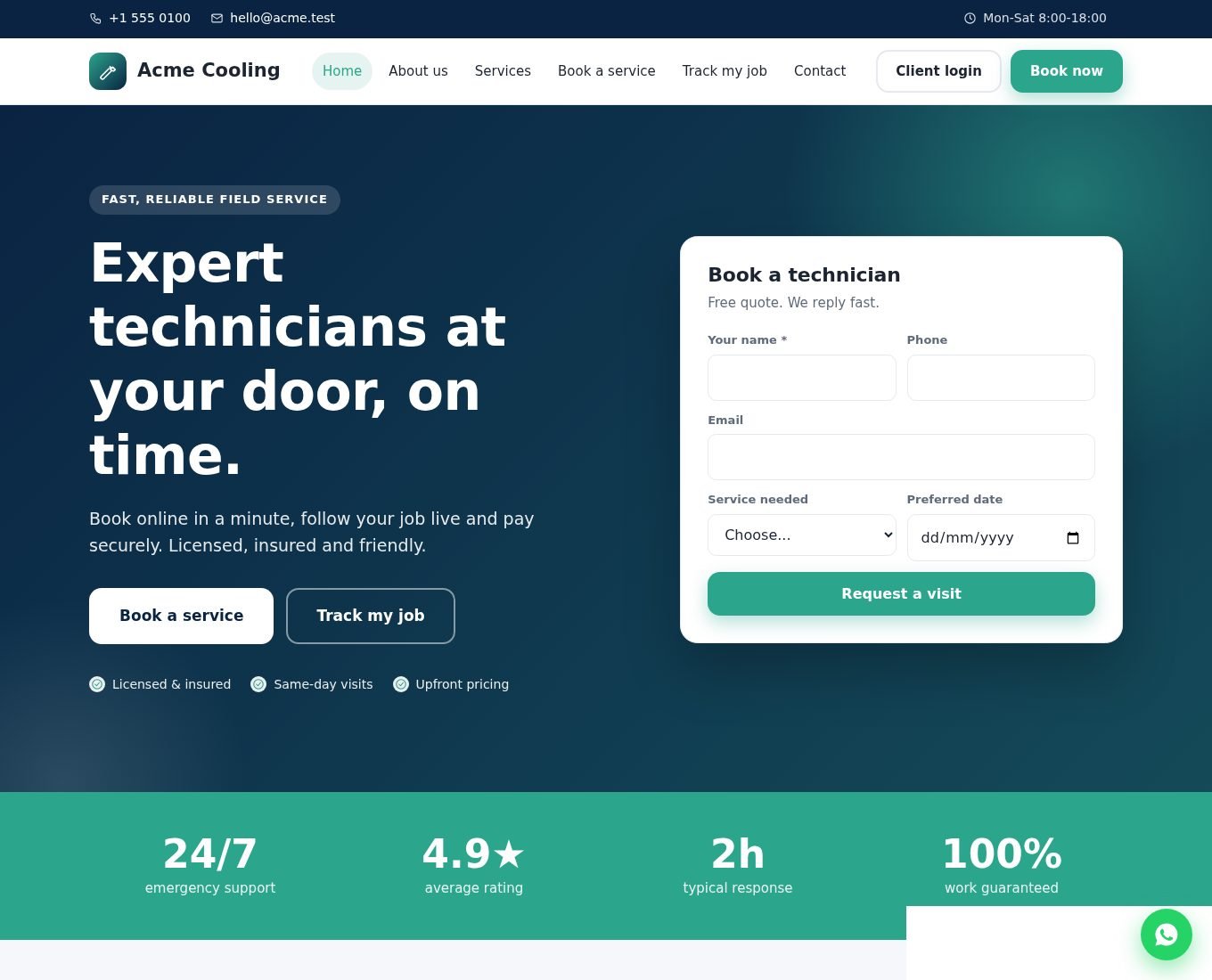 The public home page