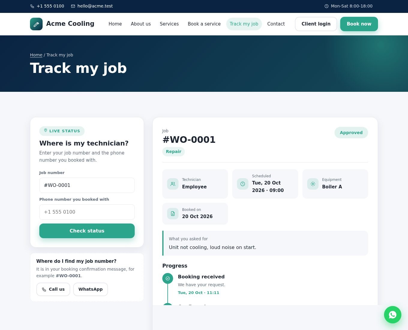 Track my job