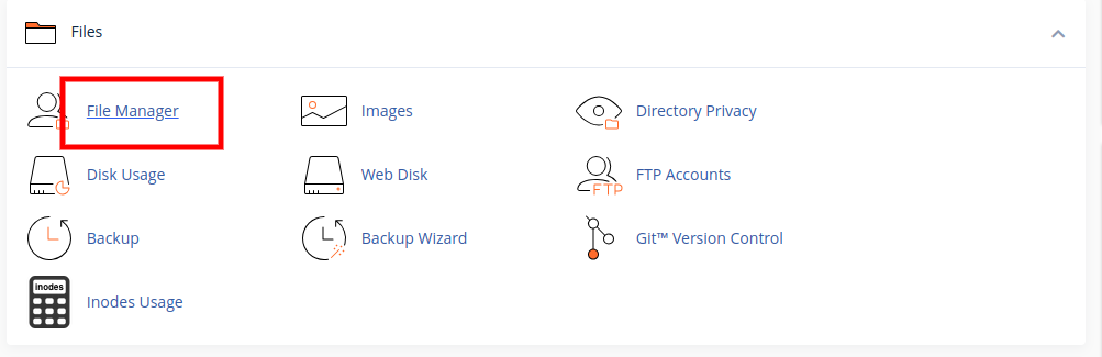 Opening the File Manager