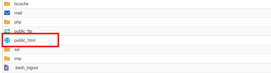 The public_html folder
